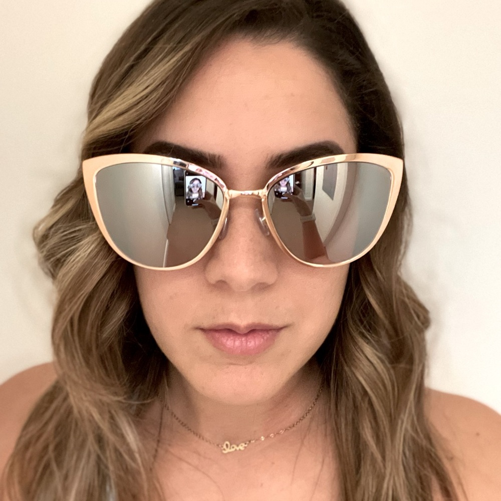Rose Gold Cat Eye Sunglasses